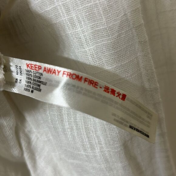 Free people Off-White Ruffle Cotton Top(Size Small) - Picture 7 of 9